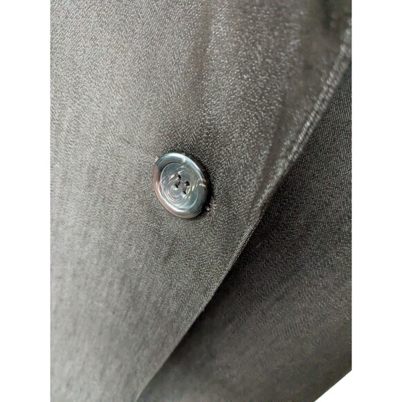 Susan Graver Denim Boyfriend Jacket Women's XL Brown Blazer Leopard Print Lining - Picture 7 of 14